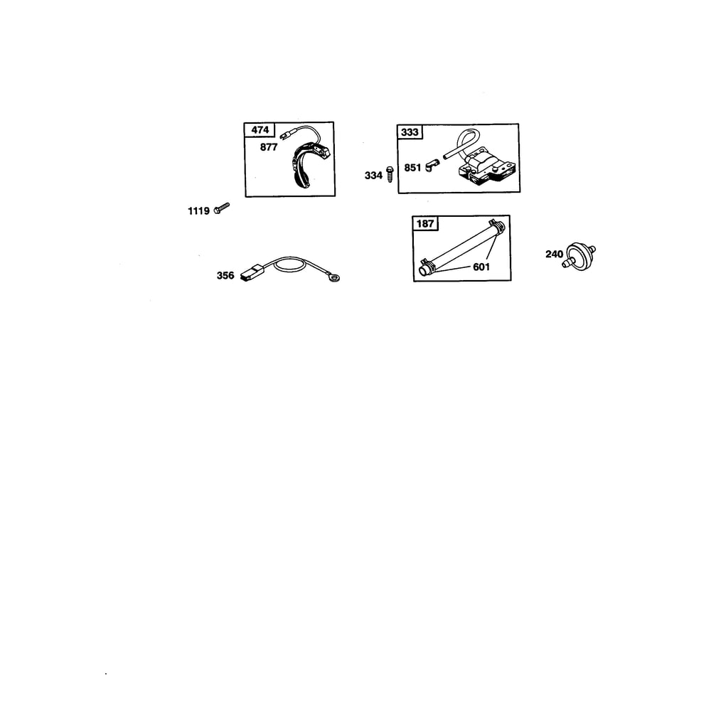 Armature Diagram and Parts List for 198700-198799 0141 Briggs and Stratton Engine